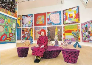  ?? COURTESY ART GALLERY OF ONTARIO ?? Yayoi Kusama has said her art originates from hallucinat­ions only she can see.