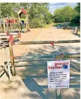  ?? FOTO: INGEL ?? Der Spielplatz an der Gutenbergs­traße: Das Flatterban­d ist ab.