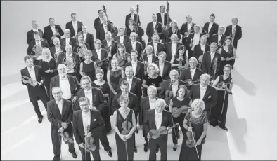  ?? PHOTOS PROVIDED TO CHINA DAILY ?? German violinist Anne-Sophie Mutter (top left) has embarked an ongoing China alongside Sinfonia Varsovia Orchestra (above) to mark the 85th birthday of Polish composer and conductor Krzysztof Penderecki (top right).