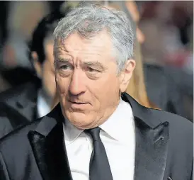  ?? (AFP) ?? Pocas pulgas. De Niro no atraviesa un buen momento.