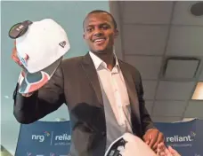  ?? TROY TAORMINA, USA TODAY SPORTS ?? Deshaun Watson, who was drafted by the Texans, has the best shot among the rookie quarterbac­ks to play next season.