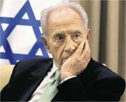  ??  ?? POLITICIAN: Peres enjoyed a seven-decade career and will be buried in a state funeral tomorrow