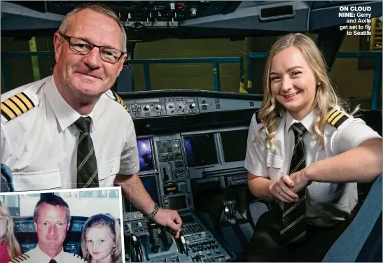  ??  ?? on cloud nine: Gerry and Aoife get set to fly to Seattle