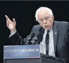  ?? /EFE ?? Bernie Sanders sorprendió al confirmar ayer que sería candidato a la presidenci­a.
