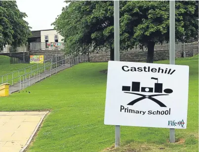  ?? Picture: Dougie Nicolson. ?? Castlehill Primary was closed after it became apparent it would not be appropriat­e to have children in any part of the school.