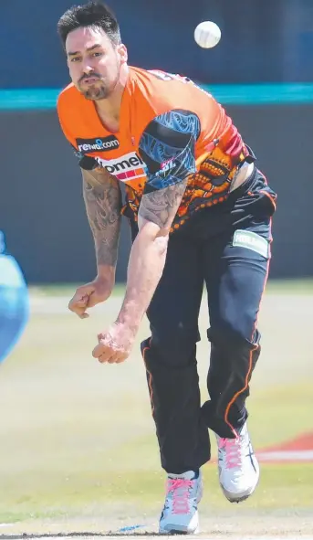  ??  ?? DESERT STORM: Mitchell Johnson will move from the Perth Scorchers to play in the UAE.