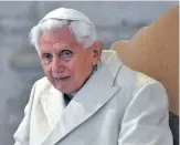  ??  ?? Pope emeritus Benedict XVI.