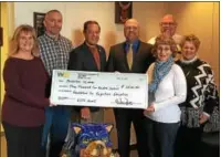  ?? SUBMITTED PHOTO ?? Waste Management presents a check to the Foundation for Boyertown Education. Pictured from left to right are Tessi Melchior, Foundation Executive Director; Rod Martin, Foundation Board Secretary; Greg Herb, Foundation Board President; Brian Snyder,...