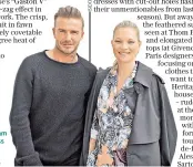  ??  ?? David Beckham and Kate Moss backstage at the Louis Vuitton show
