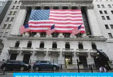  ??  ?? NEW YORK: In this file photo a view of New York Stock Exchange is seen on Wall Street in New York City. —AFP