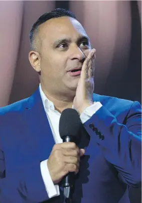  ??  ?? Russell Peters will perform at Sasktel Centre on Monday.