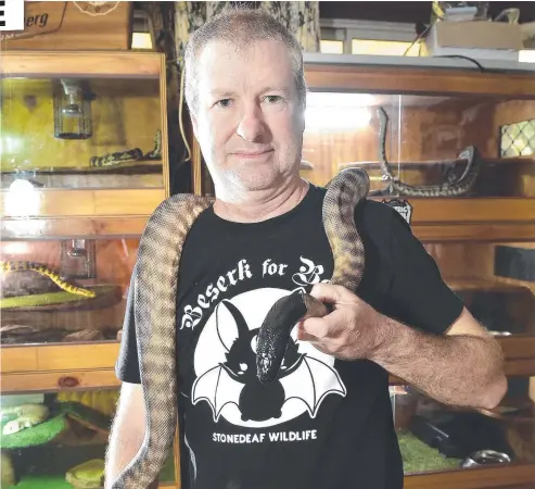  ?? Picture: MATT TAYLOR ?? ANIMAL ATTRACTION: Kelso resident Phillip England is a breeder and keeper of a range of reptiles and amphibians, and he is also proud to be an animal rescue volunteer and cares for a host of other creatures.