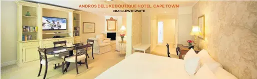  ?? Picture: andros.co.za ?? NICE AND SUITE The executive suite at the Andros in Claremont, Cape Town.