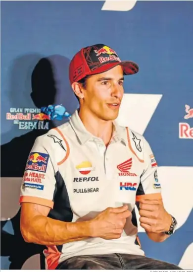  ?? ÁLVARO RIVERO / CIRCUITO DE JEREZ ?? Para lo bueno (casi siempre) y lo malo, Marc Márquez es el principal foco de atención del Mundial de MotoGP.