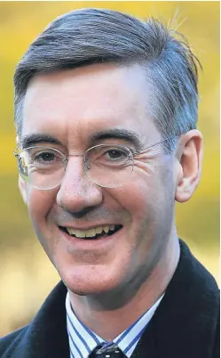  ?? Picture: PA. ?? Smiling assassin? Jenny believes Jacob Rees-Mogg is keen on the Tory leadership, despite his denials.