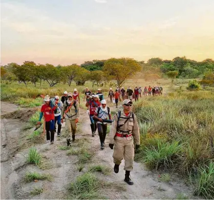  ?? Brigada de Alter no Instagram ?? Foto divulgada pela ONG em rede social; quatro integrante­s estão presos sob suspeita de atear fogo