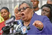  ?? Matthew Hinton / Associated Press ?? Gaylor Spiller, president of the Jefferson Parish, La., chapter of the NAACP, said “I just want the truth” regarding the death of Keeven Robinson, 22.