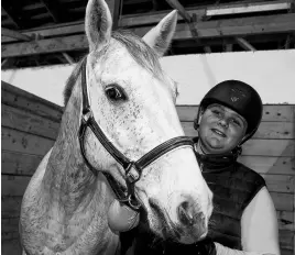  ?? LYNN CURWIN/TRURO NEWS ?? Paisley Mccallum and Gem were at the Macmillan Centre, on the Nova Scotia Provincial Exhibition grounds recently to take part in a Yann Candele clinic. The event was hosted by Opportunit­y Farm.