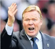  ??  ?? TIME TO WORRY Koeman feared for his Everton future