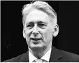  ??  ?? UK Finance Minister Philip Hammond