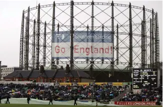  ??  ?? Star attraction: Gasholder No 1 at The Oval in South London