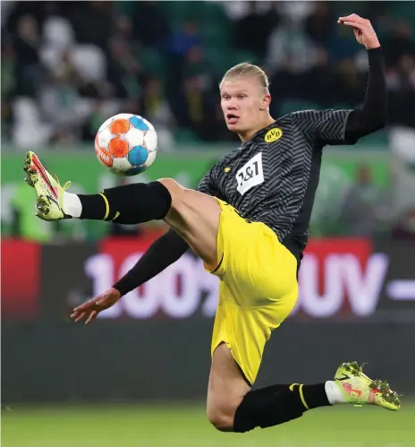  ?? Reuters ?? Erling Haaland’s move to Manchester City this summer will give manager Pep Guardiola a world-class centre-forward