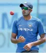  ?? AFP file ?? Ashwin suffered a side strain during the India’s first Test win in Adelaide. —