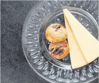  ??  ?? The Rookery’s head chef, Chris Hazelton, has created an exclusive festive menu which includes delicious dishes like the one pictured above, Anster smoked cheddar and eccles cake.