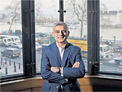  ??  ?? Sadiq Khan pledges to work with the Government but has attacked Mr Goldsmith, right