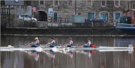  ??  ?? Ella O Hanlon, Amy Barrett, Jim Malone (cox), Jane Sutton and Aoibhinn Slater.