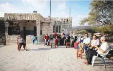  ?? Reuters ?? Relatives of Rashida Tlaib gather to celebrate her election victory in the village of Beit Our Al Foqa in the West Bank.