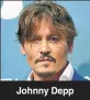  ??  ?? Johnny Depp