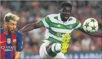  ?? FOTO: PEP MORATA ?? Kolo, con Messi en el Barcelona-Celtic 2016-17