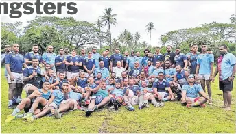  ?? Picture: SUPPLIED ?? Sitiveni Rabuka and QVS students after their battle of the Victorians rugby match.