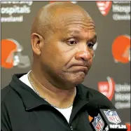  ?? AP/D. ROSS CAMERON ?? Hue Jackson, who went 3-36-1 in two-plus seasons with Cleveland, was dismissed Monday as coach of the Browns, who have started 2-5-1 this season.