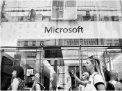  ?? REUTERS ?? Thirty-three analysts recommend buying Microsoft’s stock