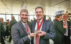  ?? RP-FOTO: HANS-JÜRGEN BAUER ?? Oliver Raths, Präsident Die Große, und Rudolf Apenbrink, Vorstand für Private Banking, HSBC Trinkaus (v.l.)