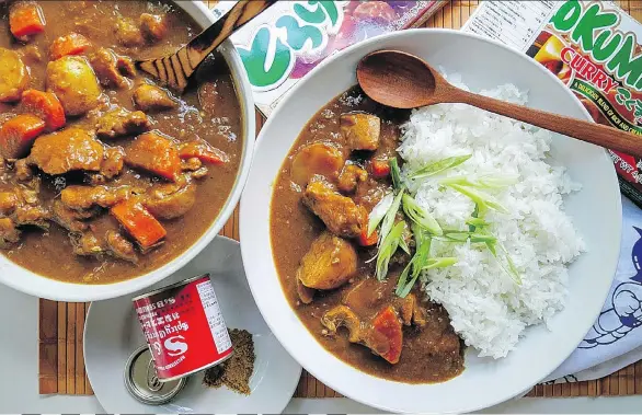  ?? KAREN BARNABY ?? Japanese diners are huge fans of curries, such as this tasty chicken curry.