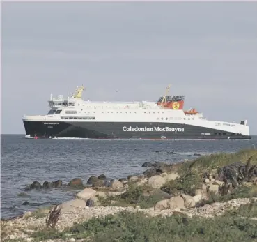  ??  ?? The Loch Seaforth ferry, which limped into Stornoway this week, is actually owned by Lloyd’s Bank