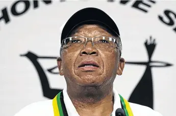  ?? / DANIEL BORN ?? MKMVA president Kebby Maphatsoe now sings a different tune.