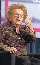  ?? ERIK VOAKE/GETTY IMAGES FOR HULU ?? Dr. Ruth Westheimer returns with more frank advice about sex in Hulu’s “Ask Dr. Ruth,” streaming May 10.