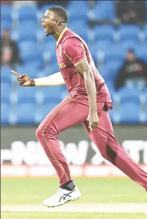  ?? ?? Jason Holder lent Alzarri Joseph clinical support snatching 3-12.