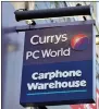  ??  ?? Dixons Carphone has suffered losses in a tough retail climate