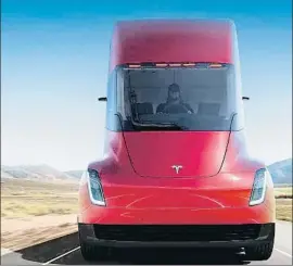  ?? TESLA HANDOUT / EFE ?? Es diu Semi i és el nou camió 100% elèctric de Tesla