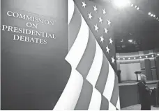  ?? ROBERT HANASHIRO USA TODAY ?? The set for the last presidenti­al debate in Las Vegas.