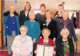  ??  ?? The hardworkin­g executive of the Dannevirke and Districts RSA Women’s Division, with president Verna Hutchings, (centre second row).