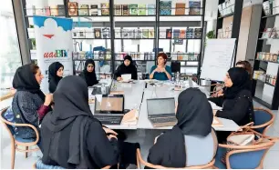  ?? Supplied photo ?? Writers attend a UAEBBY workshop on children’s writings in Sharjah. —