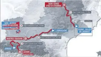  ??  ?? La carte 2019 du parcours - Crédit : @laroutedoc­citanie