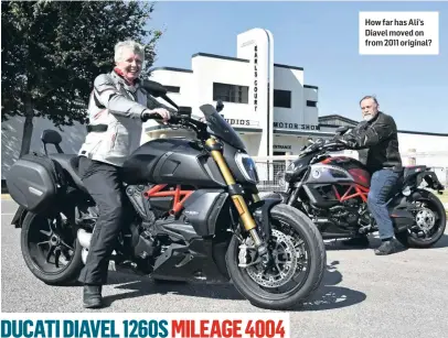  ??  ?? How far has Ali’s Diavel moved on from 2011 original?