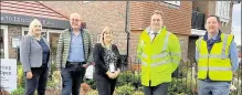  ?? ?? Bewley Homes head of customer services Sarah Burridge, town councillor John Downe, mayor Helen Simpson, Bewley Homes managing director Andrew Brooks and Bewley Homes contracts manager Alan Jacobs